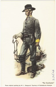 "The Cavalryman", from original painting W. L. Sheppard, courtesy of Confederate Museum