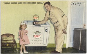 "Little buster and his daughter Diana."