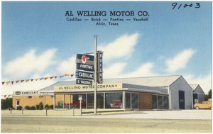 Al Welling Motor Co., Cadillac -- Buick -- Pontiac -- Vauxhall, Alvin, Texas