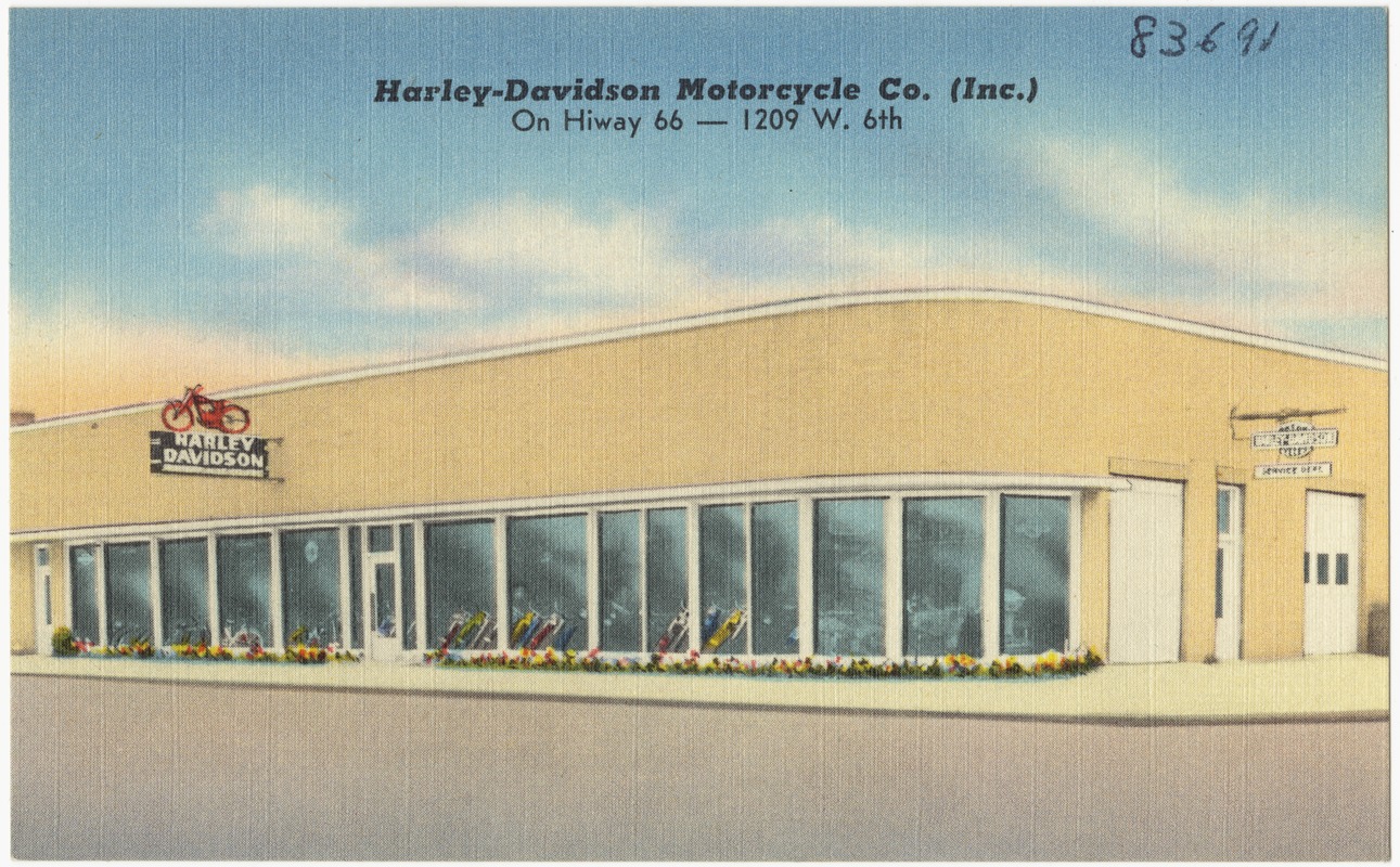 Harley-Davidson Motorcycle Co. (Inc.), on Hiway 66 -- 1209 W. 6th