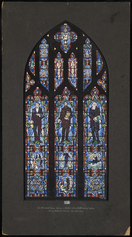 3, the missionary bishops window in the east wall of north transept gallery, Wesley Methodist Church, Worcestor, Mass.