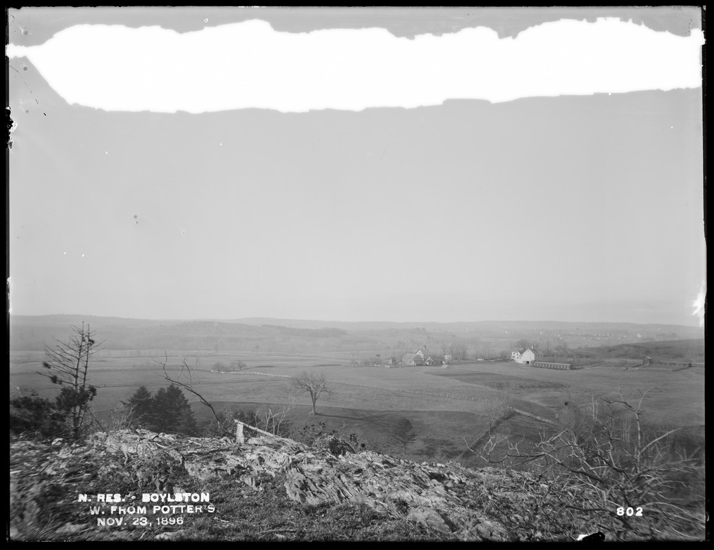 Wachusett Reservoir, west from Potter's, towards Pine Hill, Boylston, Mass., Nov. 23, 1896