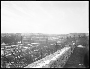 Wachusett Dam, Lancaster Mills and dam site, from the northeast, near the end of Cedar Street, Clinton, Mass., Dec. 3, 1896