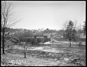 Wachusett Reservoir, Lancaster Mills dam, from the east, Clinton, Mass., Dec. 3, 1896