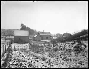 Wachusett Reservoir, Silas Demarra's houses, on west side of Beaman Street, from the northwest, West Boylston, Mass., Dec. 5, 1896