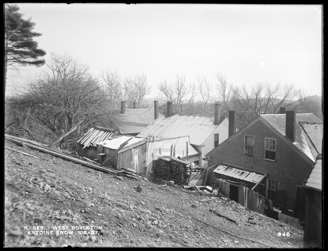 Wachusett Reservoir, Antoine Snow's house, on the north side of East