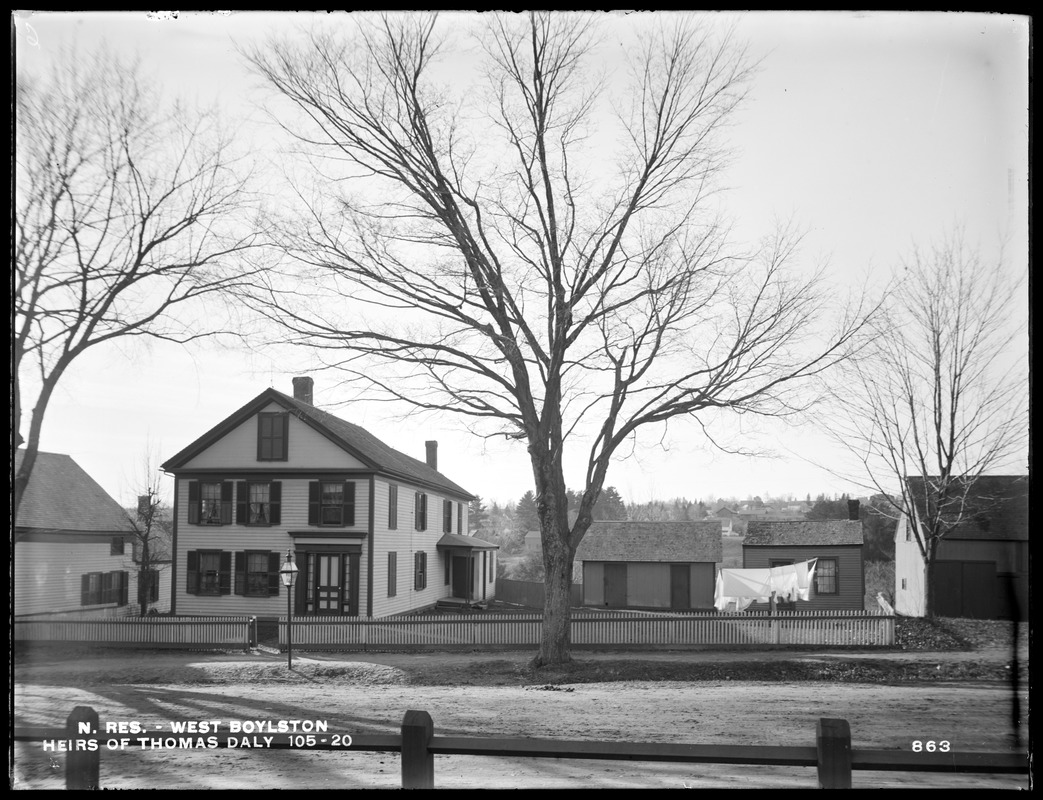 Wachusett Reservoir, Thomas Daly's heirs' house, on the south side of
