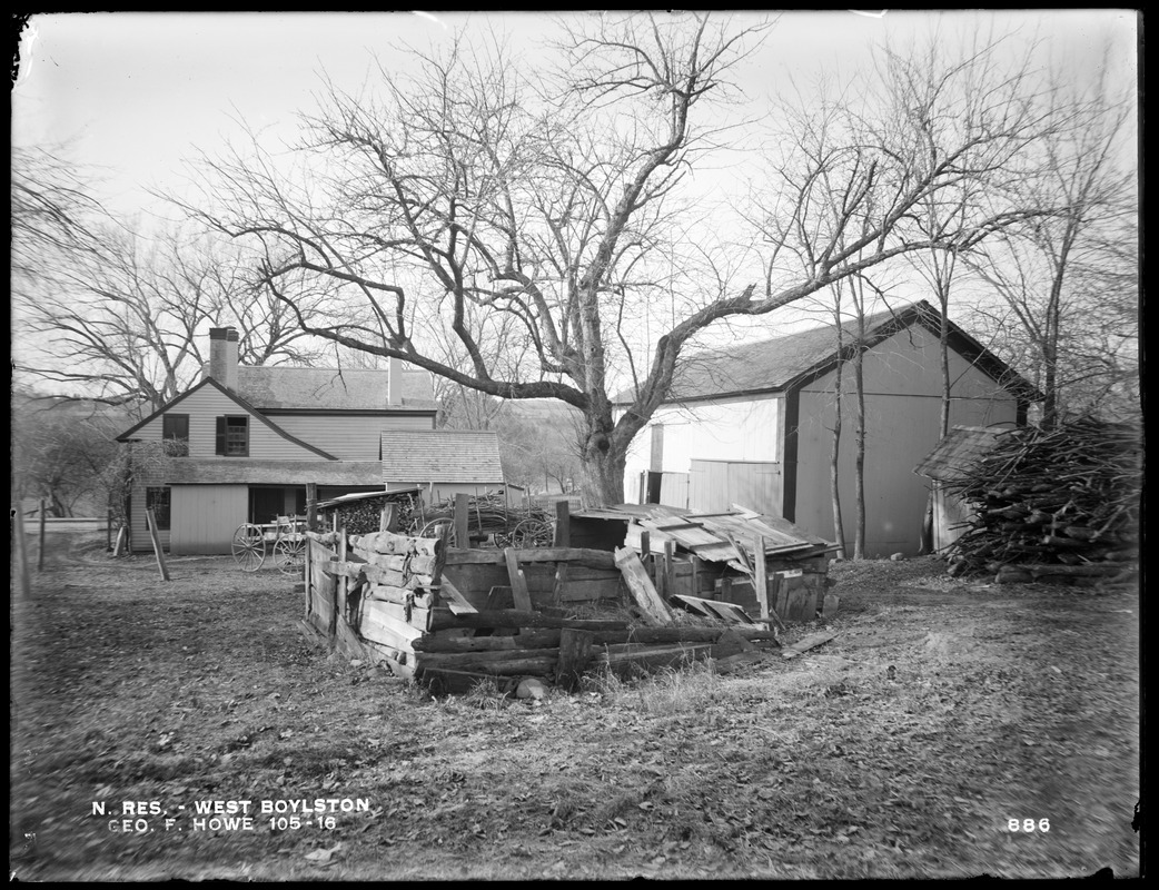 Wachusett Reservoir, George F. Howe's House And Barn, On The East Side 