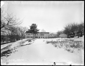 Wachusett Reservoir, Olive H. Hastings' building, on the east side of North Main Street, from the south in field, Oakdale, West Boylston, Mass., Dec. 22, 1896