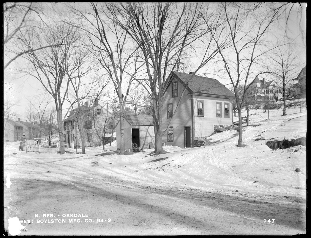 Wachusett Reservoir, West Boylston Manufacturing Company's houses, on