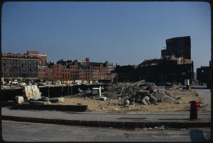 From Atlantic Avenue toward Commercial St. - demolished area for renewal