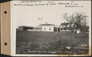 Rutland Worsted Co., house and barn, hotel #1, barn, garage #11/2, shed #27, West Rutland, Rutland, Mass., May 3, 1928