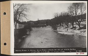 Ware River, below Ware River Intake Works at White Valley, Barre, Mass., 11:05 AM, Mar. 13, 1936
