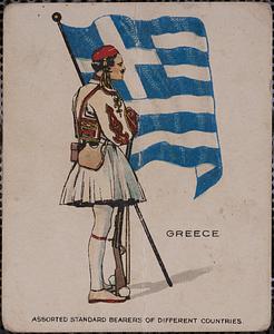 Greece. Assorted standard bearers of different countries