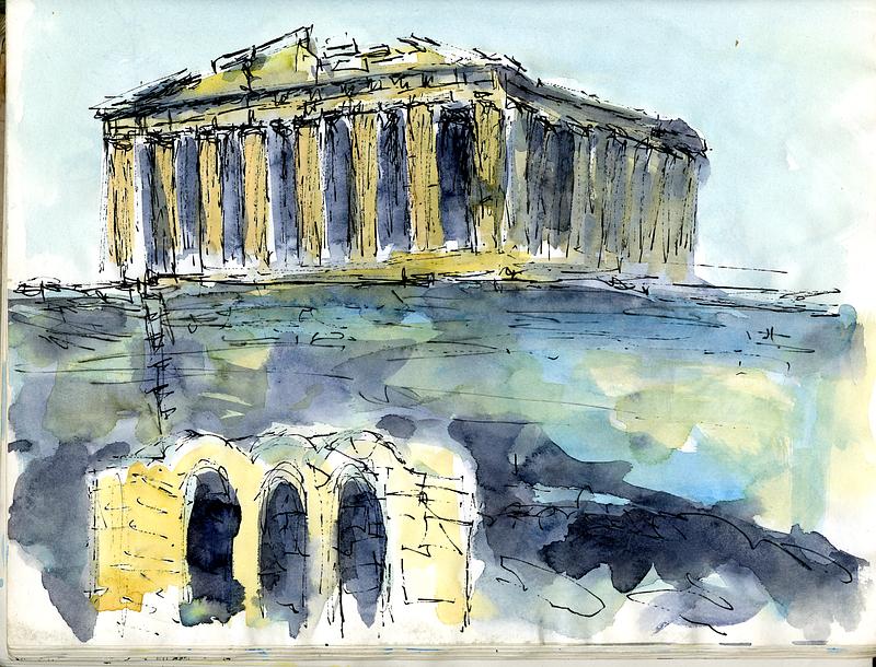 The ancient Greek temple
