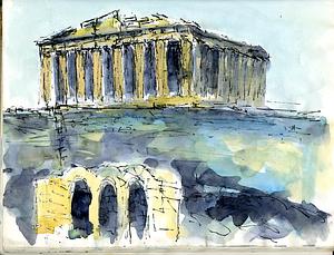 The ancient Greek temple