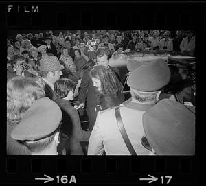 Jackie Onassis at Cardinal Cushing's funeral, Hanover