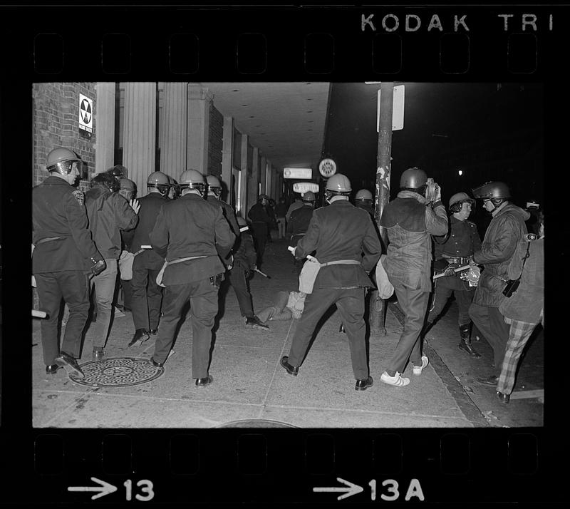 Harvard Square anti-war riot