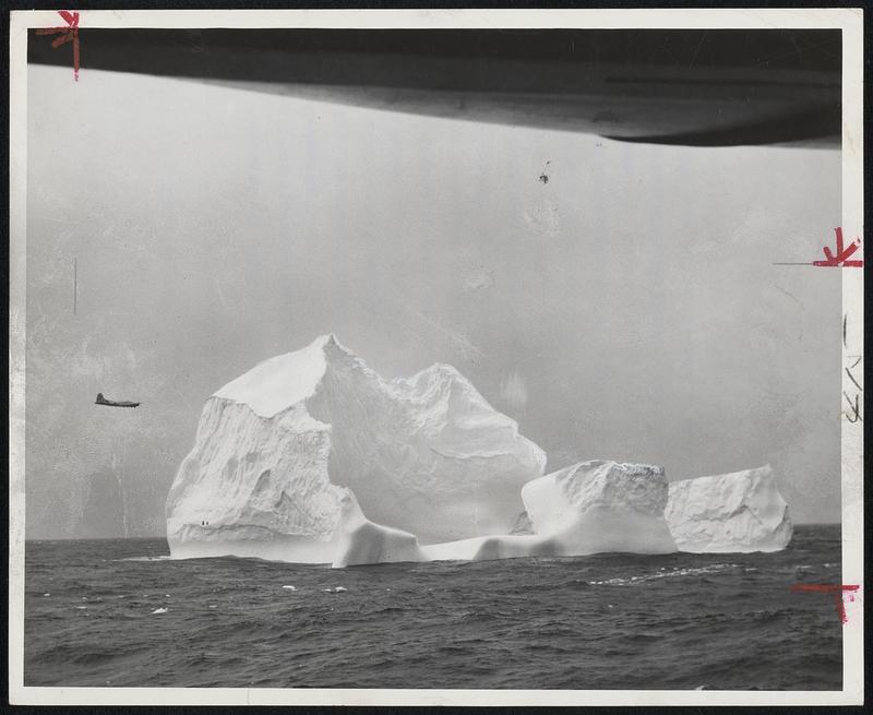 International Ice Patrol - 1948. Combined air and surface operations and the affective use of radar and loran by Coast patrol units contributed to the success of the 1948 International Ice Patrol. It was the mission of 1948 patrol to locate and report ice conditions constituting a menace to navigation, to determine set and drift of icebergs, to collect weather information and surface and sub-surface oceanographics data, and to keep all interested parties and commercial shipping informed thereof. The importance to mariners of “ice broadcasts” is evidenced by the fact that practically all commercial radio transmission ceases during these broadcasts. The International Ice Patrol along the steamer lanes of the North Atlantic is conducted by the United States Coast Guard. Coast Guard cutters and planes designed to the patrol are based at Argentina, Newfoundland. A Coast Guard converted B-17 on ice patrol duty flies over a large berg. It is estimated that a three-year time lapse occurs between the “calving” of an iceberg from Western Greenland glaciers and its appearance in the vicinity of the Grand Banks.