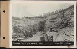 Contract No. 30, Stream Control Works at Main Dam, Swift River Reservoir, Belchertown, Enfield, Ware, upstream portal of diversion tunnel, Belchertown, Mass., Jul. 11, 1932