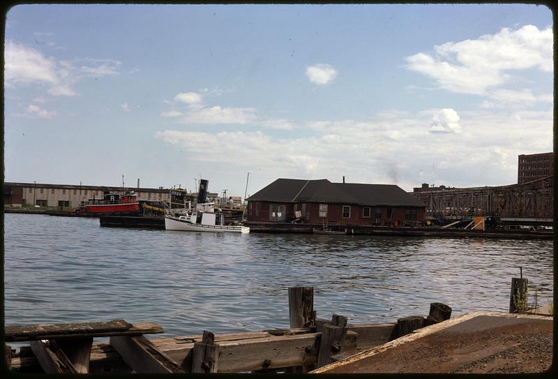 Docked boats by Northern Avenue Bridge