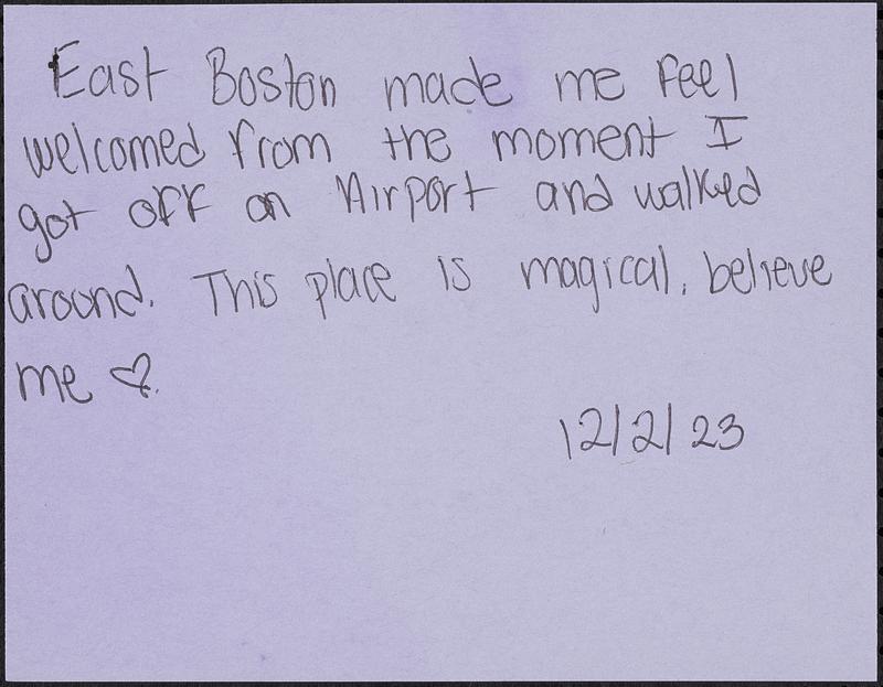 East Boston made me feel welcomed from the moment I got off on Airport and walked around. This place is magical, believe me [heart]