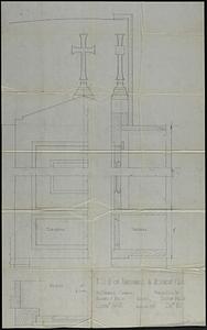 Full-scale drawing of tabernacle in vestment case