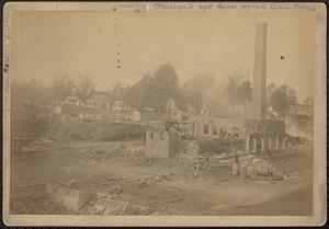 Ruins of Leighton Shoe Factory after 1890 fire