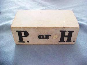 "P. of H." block or brick