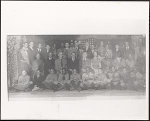 Boy Scout troop group portrait
