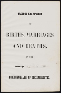 Vital Records of Lincoln, Massachusetts 1844-1875