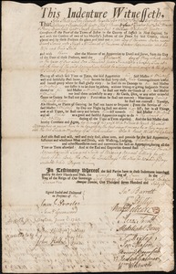 Enoch Jarvis indentured to apprentice with Hugh McDaniel of Boston, 1762