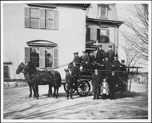 Fire department's horse-drawn equipment