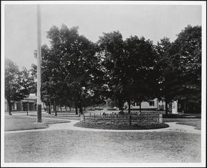 Needham Heights Common prior to the building of the William Carter Co. new building