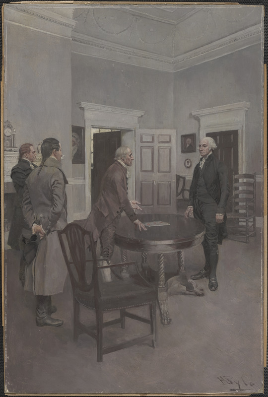 Thomson, the Clerk of Congress, announcing to Washington, at Mount Vernon, his election to the presidency