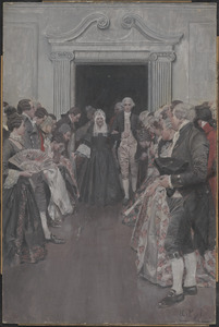 Washington bringing his mother into the ballroom, Fredericksburg