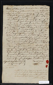 Deed of property in Barnstable sold to John Bursley of Barnstable by David Wood of Falmouth