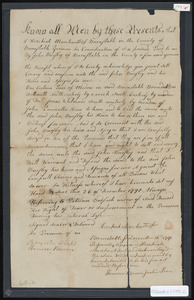 Deed of property in Barnstable sold to John Bursley of Barnstable by Hezekiah Marchant Jr. of Barnstable