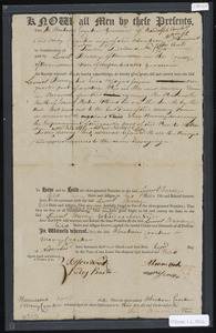 Deed of property in Barnstable sold to Lemuel Bursley of Barnstable by Abraham (Abram) Crocker and Mary Crocker of Randolph, VT