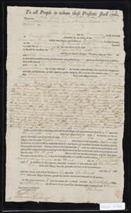 Deed of property in Brewster sold to Eli Small of Harwich by Seth Snow of Brewster