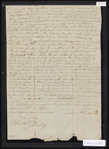 Deed of property in Brewster sold to Eli Small of Harwich by Ensign Nickerson of Chatham