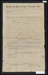 Deed of property in Brewster sold to Daniel Comings of Orleans by Josiah Sparrow of Orleans