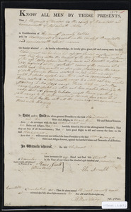 Deed of property in Brewster sold to Eldred Small of Harwich by Eli Small of Harwich
