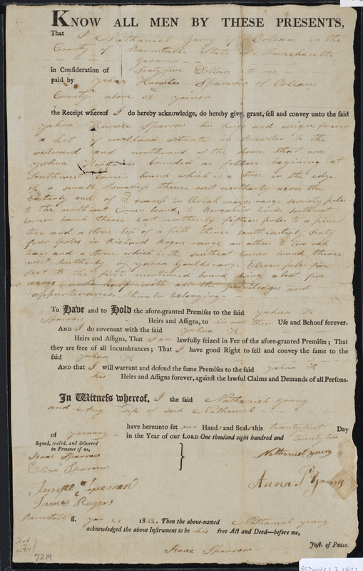 Deed of property in Brewster - Digital Commonwealth