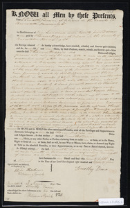Deed of property in Brewster sold to Thomas Higgins of Orleans by Timothy Doane of Orleans