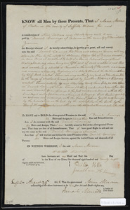 Deed of property in Brewster/Orleans sold to Daniel Comings of Orleans by Anna Merona of Boston
