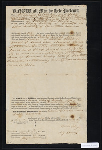 Deed of property in Brewster sold to Mercy Crosby of Brewster by David Eldridge and Sally Eldridge of Chatham