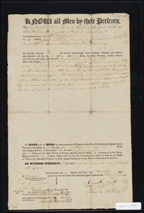 Deed of property in Brewster sold to Jonathan Crosby of Orleans by Rufus Kenrick and John A. McGaw of Boston