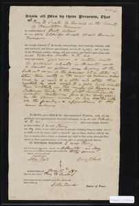 Deed of property in Brewster sold to Eldredge Small of Harwich by Pliny B. Small of Harwich