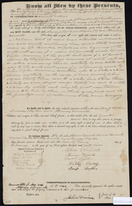 Deed of property in Brewster sold to Mary Hopkins, Amasa Taylor, David Canwell, Almina Canwell, and Heman Snow of Orleans; Provincetown by Bangs Taylor, Alfred Kenrick, Almina Kenrick, David Taylor, and Hetty Crosby of Orleans